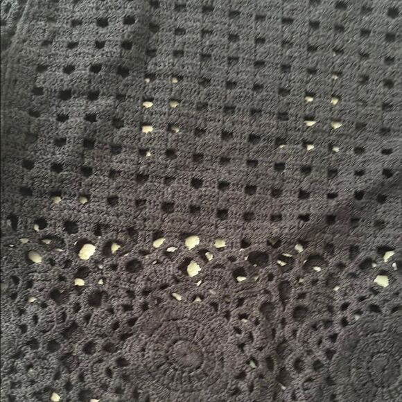 Dee Elly sz S Elegant Black Crochet Women's Top NWOT - Picture 3 of 5